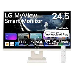 LG Electronics Japan [25SR50F-W] 24.5C` tHDX}[gj^[(1920x1080/WebOS/CXΉ/IPS/HDMIx2/USBx2/Xs[J[/`g/zCg➑/3Nۏ)