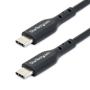 StarTech.com [USB2CC2MNC2PK] USB-C�[�d�P�[�u��/2�{�Z�b�g/2m/USB 2.0/60W 3A Power Delivery/�I�X-�I�X/�u���b�N/PD�Ή� Type-C �m�[�gPC�p �f�[�^�]������ �����[�d