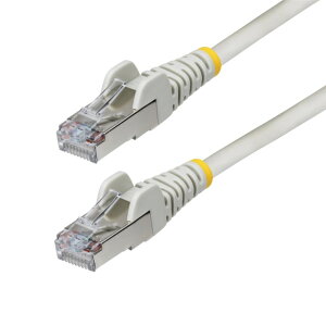 StarTech.com [NLGR-10F-CAT6A-PATCH] CAT6A LAN�P�[�u��/3m/�O���[/10GbE 500MHz/PoE++ 100W/S/FTP �V�[���h/�ቌ�[���n���Q�� LSZH/�X�i�b�O���XRJ45/�J�e�S��6A �l�b�g���[�N �M�K�r�b�g�Ή�
