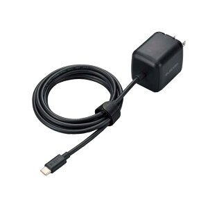 �G���R�� [ACDC-PD8665BK] �m�[�gPC�pAC�A�_�v�^�[/USB�[�d��/USB Power Delivery/65W/USB-C�P�[�u�����/2.0m/�X�C���O�v���O/�u���b�N