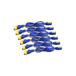 APC [AP8702S-WWX590] Power Cord Kit(6 ea)�ALocking�AC13 to C14�A0.6m�ABlue