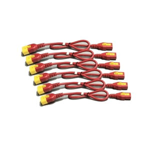 APC [AP8704S-WWX340] Power Cord Kit(6 ea)ALockingAC13 to C14A1.2mARed