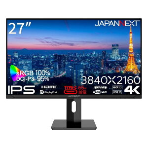WplNXg [JN-IPS271UHD-C65W-HSP] 27C` Ch 4KtfBXvC(3840x2160/IPS/DP/HDMI/Type-C65Wd/Xs[J[/`g//XCx/s{bg//2Nۏ)