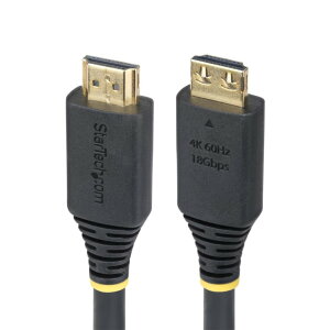 StarTech.com [HDMI2-CABLE-GRIP-15F] HDMI 2.0P[u/ObvRlN^[/4.5m/4K60Hz 1440p 144Hz/18Gbps/nCXs[h/HDR10 HDCP 2.2 ARC/IXEIX/ubN/h~ UHD fBXvCP[u