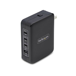 StarTech.com [3114GCU-WALL-CHARGER] USB[d/4|[g(3 USB-C +1 USB-A)/ő140W/PD 3.1Ή/GaN̗p/COΉvOt/}[d Type-C ACdA_v^[/MacBookADell XPSAInspironΉ