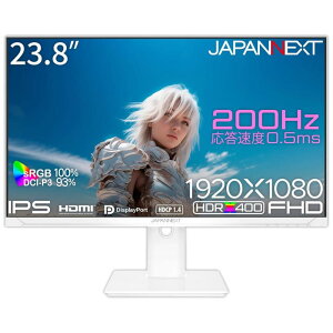 �W���p���l�N�X�g [JN-IPS238G200F-HSP-W] 23.8�C���` �Q�[�~���O���j�^�[(1920x1080/IPS/200Hz/DPx1/HDMIx2/�X�s�[�J�[/�`���g/��������/�X�C�x��/�s�{�b�g/�����/�z���C�g➑�/2�N�ۏ�)