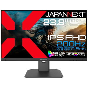 WplNXg [JN-IPS238G200F-C6] 23.8C` Q[~Oj^[(1920x1080/IPS/200Hz/DP/HDMI/Type-C65Wd/Xs[J[/`g//2Nۏ)