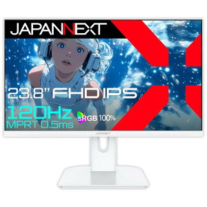 WplNXg [JN-IPS238G120F-W] 23.8C` Q[~Oj^[(1920x1080/IPS/120Hz/HDMI/VGA/Xs[J[//zCg/2Nۏ)