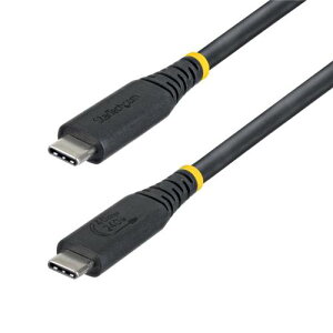 StarTech.com [CC50CM40GUSB4TP] USB4�P�[�u��/50cm/40Gbps/Type-C/240W PD/8K 60Hz/4K 240Hz/DP2.1/Thunderbolt 4�݊�/�u���b�N/�����[�d �f�[�^�]��