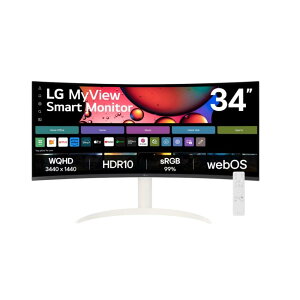 LG Electronics Japan [34SR65QC-W] 34C` Ȗʌ^EgChX}[gj^[(3440x1440/WebOS/CXΉ/VA/A`OA/HDMIx2/Xs[J[/`g//zCg➑/3Nۏ)