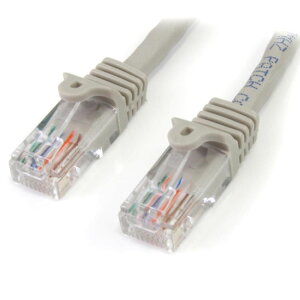 StarTech.com [45PAT1MGR] 1m �J�e�S���[5e LAN�P�[�u�� �O���[ RJ45�R�l�N�^(�c���܂�h�~�J�o�[�t��) �C�[�T�l�b�g�Ή�Cat5e UTP�P�[�u��