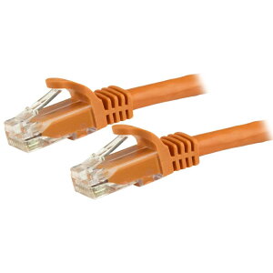 StarTech.com [N6PATC150CMOR] �J�e�S���[6 LAN�P�[�u�� 1.5m �c���܂�h�~RJ45�R�l�N�^ �I�����W Cat6�M�K�r�b�g�C�[�T�l�b�g�P�[�u�� 24AWG