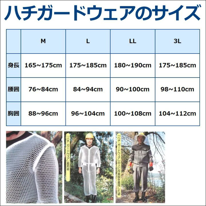 楽天市場】ハチガードウェア 蜂防護服下着 スズメバチ 駆除退治 : テク 
