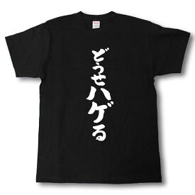 どうせハゲる　筆で書いた文字Tシャツ