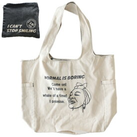 AND PACKABLEトートバッグ ノーマル アンドパッカブル おしゃれ エコバッグ マルシェバッグ 綿 ツイル織り ウォッシュ加工 ヴィンテージ デニム【SMU】