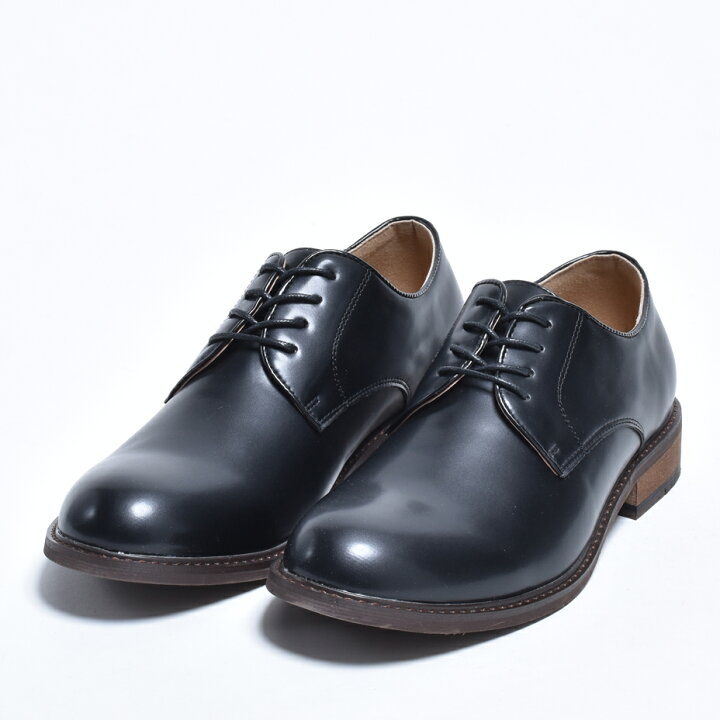 楽天市場 カジュアルシューズ メンズ 革靴 カジュアル メンズ ヒール おしゃれ 皮靴 大人 紐 ドレスシューズ ダービーシューズ オックスフォードシューズ ビジネスシューズ ビジカジ レースアップシューズ 紐靴 短靴 短ぐつ ブラック 黒 シューズ 靴くつ 通勤 通学 22