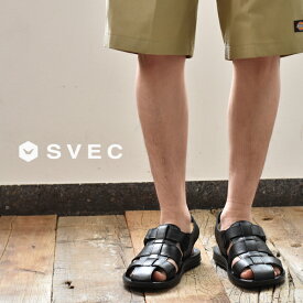 グルカサンダル サンダル メンズ おしゃれ ブランド SVEC シュベック カメサンダル コンフォートサンダル ストラップサンダル ベルクロサンダル つっかけ 履きやすい 歩きやすい ベルクロ フラット カジュアルシューズ ブラック 黒 シューズ 靴 くつ 2026 春 春夏 夏