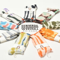 ユニバーサルオーバーオール UNIVERSAL OVERALL 靴下 メンズ レディース ブランド おしゃれ 黒 タイダイ …