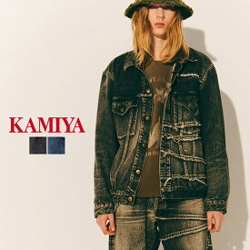 FULLCOUNT フルカウント KAMIYA カミヤ コラボ Switching Denim Jacket G11FC101 ブランド デニムジャケット メンズ レディース Gジャン デニム ジャケット 長袖 おしゃれ カジュアル ダメージ加工 セットアップにもなる ブラック 黒 インディゴ 2024 冬 春 春夏