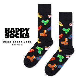 happy socks ハッピーソックス elton john エルトンジョン コラボ 靴下 レディース メンズ おしゃれ ブランド かわいい クルー丈 ミドル丈 ソックス くつ下 可愛い 綿 コットン 綿混 カジュアル ビジネス 派手 総柄 Disco Shoes Sock P000666 2024 春 春夏 夏