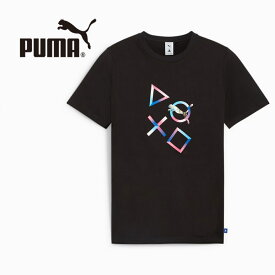 PUMA x PlayStation グラフィック 半袖 Tシャツ プーマ プレイステーション メンズ おしゃれ ブランド コラボ 限定 プーマブラック 2024 春 春夏 夏