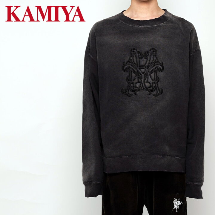 楽天市場】KAMIYA カミヤ Logo Embroidered Bleach Sweatshirt 
