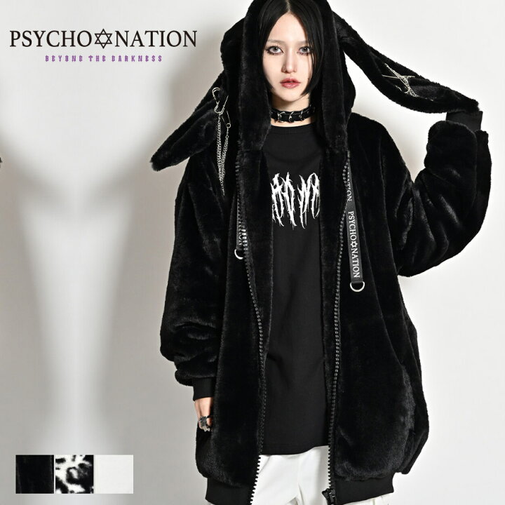 楽天市場】PSYCHO NATION チェーン うさ耳 オールファー ブルゾン 