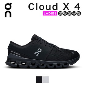 オン on On スニーカー クラウドエックス 4 Cloud X 4 レディース シューズ クラウド cloudx onrunning cloud x4 クラウドx4 クラウドx ランニングシューズ ブランド おしゃれ 軽量 軽い 厚底 ブラック 黒 靴 2025 秋 秋冬 冬