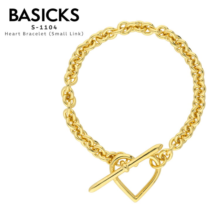 楽天市場】BASICKS ベイシックス Heart Bracelet Small Link S-1104 