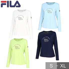 テニス フィラ ロングTシャツ レディース プラクティスTシャツ 長袖 テニスウェア 吸汗速乾 UV メッシュ 長袖Tシャツ 大人 ウェア FILA VL2817