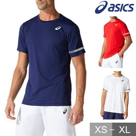 46％OFF アシックス テニス ゲームシャツ ショートスリーブトップ Tシャツ メンズ 大人 ウェア asics 2041A136