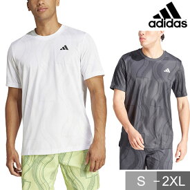 テニス アディダス ゲームシャツ メンズ Tシャツ M TENNIS CLUB グラフィックTシャツ 半袖 丸首 テニスウェア 半袖Tシャツ 大人 ウェア ジム トレーニング スポーツ adidas IKL90