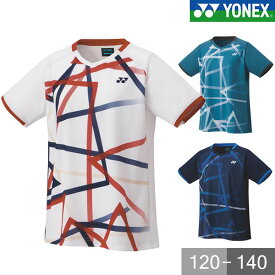 ヨネックス テニス バドミントン Tシャツ ジュニアゲームシャツ 子供 半袖 テニスウェア クール 涼感 UV 吸汗 速乾 ポリエステル 日本製 日本バドミントン協会審査合格品 ソフトテニス YONEX 20893J 【365日あす楽対応】