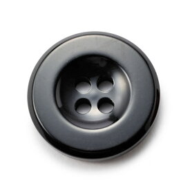【メール便無料】高級スーツジャケット用ボタン 303イタリーボタン(COLOR.1ブラック)黒 15mm[1個から販売]老舗テーラー御用達スーツボタン専門店の高級ボタン
