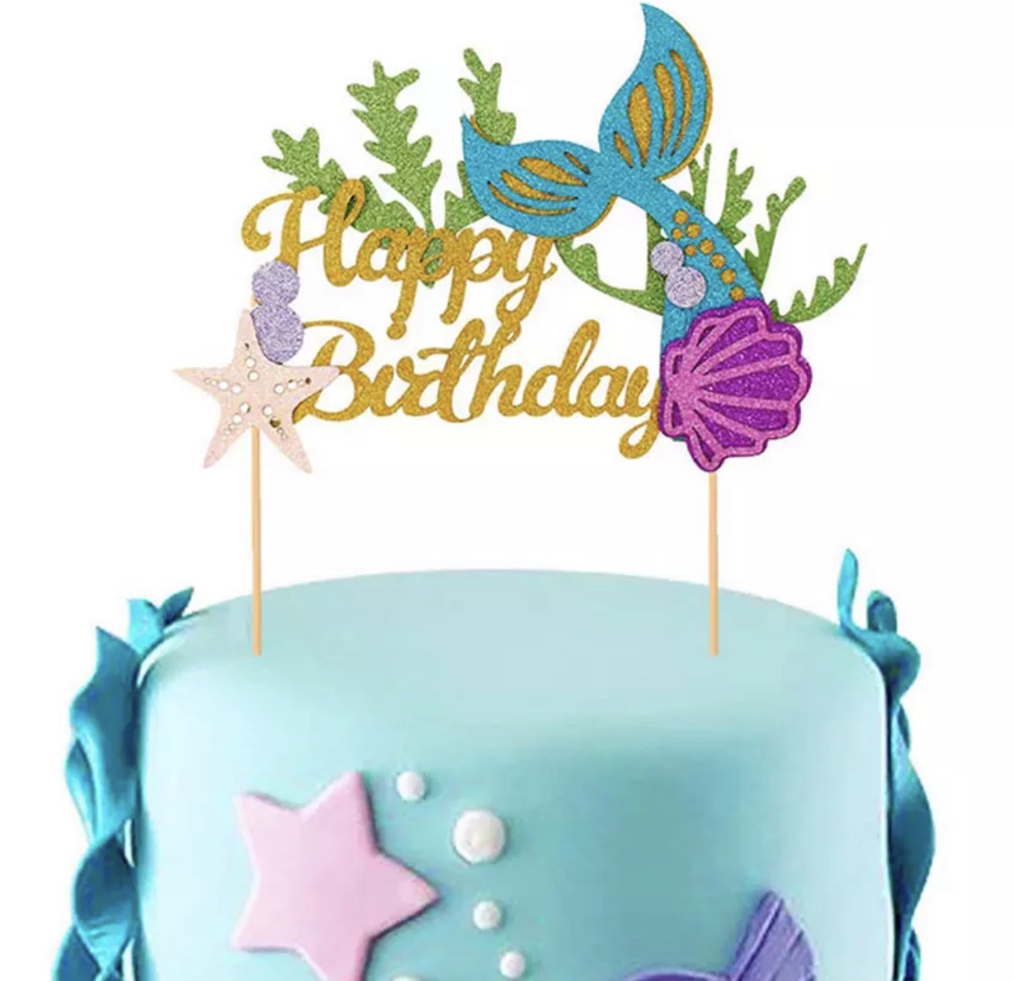 365日休まず発送 ケーキトッパー 誕生日 値頃 人魚 マーメイド 貝 製菓 お祝い 63%OFF お誕生日 ケーキ 誕生日ケーキ