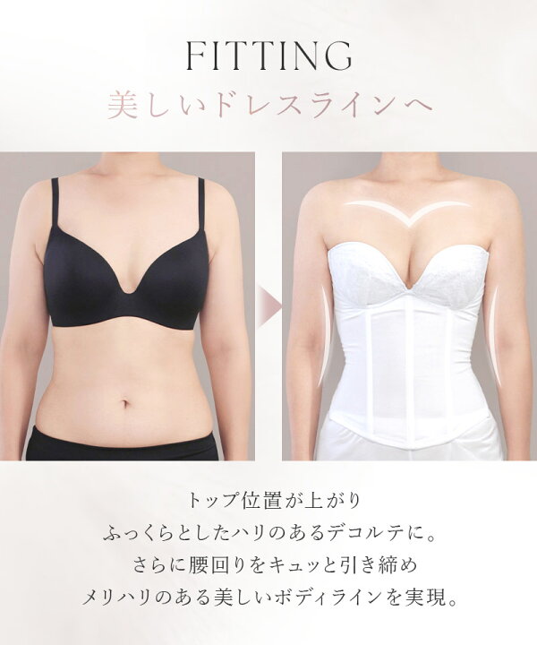 楽天市場】【サイズ交換無料】ブライダルインナー 背中開き 4点セット 
