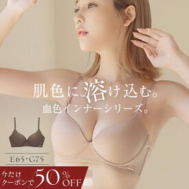 【今だけ半額クーポン】7/26(日)1:59迄SALE ※お一人様3点まで 肌に馴染む美肌カラー 〜血色シリーズ〜 プッシュアップモールドブラ大きいサイズ グラマー ブラジャー 下着 インナー ランジェリー 楽盛り 透けにくい Tシャツブラ 谷間 盛れる 寄せ【tu-hacci】
