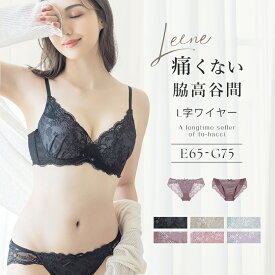 【最大20％OFFクーポン】痛くない脇高谷間ブラ＆ショーツ〜Leeneシリーズ〜 コデマリレースカシュクールブラ&ショーツブラジャー ショーツ セット 大きいサイズ 補正ブラ 食い込まない 補正下着 かわいい 下着 Eカップ Fカップ Gカップ【tu-hacci】