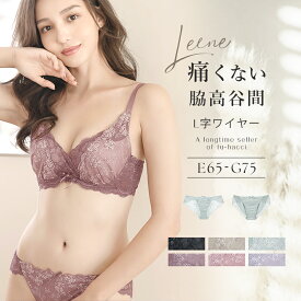 痛くない脇高谷間ブラ＆ショーツ〜Leeneシリーズ〜 コデマリレースカシュクールブラ&ショーツブラジャー ショーツ セット 大きいサイズ 補正ブラ 食い込まない 補正下着 かわいい 下着 Eカップ Fカップ Gカップ【tu-hacci】