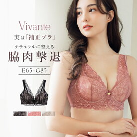 【最大28％OFFクーポン】 vivante スカラップレースブラ / 補正ブラに見えない脇肉撃退ブラ大きいサイズ ブラジャー 補正 脇高 谷間 リフトアップ 盛れる 寄せ かわいい おしゃれ レース EFGカップ【グラマーサイズ 】【ブラ単品】【tu-hacci】