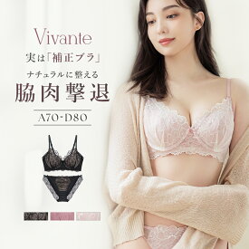 【最大20％OFFクーポン】vivante サンティエレースブラ&ショーツ / 補正ブラに見えない脇肉撃退ブラ補正 脇高 谷間 リフトアップ 盛れる かわいい おしゃれ 上下セット ブラジャー セット ブラショーツ【tu-hacci】