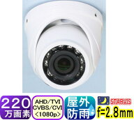 防犯カメラ 監視 ドームカメラ屋外 屋内 玄関 家庭用 220万画素 高性能 高画質 セキュリティ スタービス …