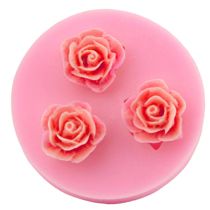 楽天市場 小ばらの抜き型 3ケ型 バラ 薔薇 お花 シリコンモールド 製菓 製氷器 砂糖菓子 シュガークラフト チョコレート レジン型 アクセサリーパーツ作り等に つばきやcrafts