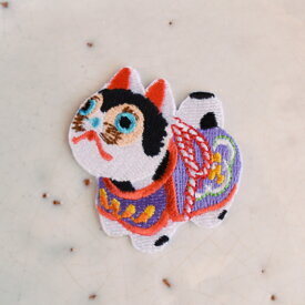 犬張子のワッペン/安産、赤ちゃんのお守り/アイロン糊付き/刺繍/民芸/手芸