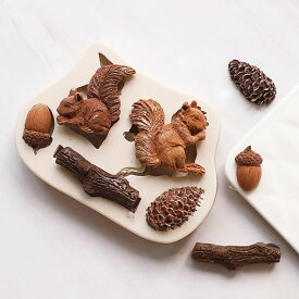 りすとドングリ/秋/シリコンモールド/製菓、製氷器、チョコレート、レジン型、アクセサリーパーツ