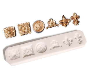 (小)メダリオン、ジュエリー抜き型/シリコンモールド/ボタン作り、チョコレート、製菓、製氷器、レジン型、アクセサリーパーツ作り等に。装飾、デコレーション、宝石