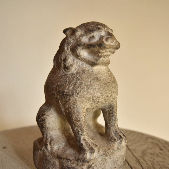 楽天市場】小唐獅子/青石/石彫/新作骨董/中国/アンティーク/庭石/狛犬  