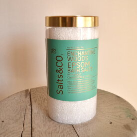 バスソルト 1kg【バイオレット、シダーウッド＆キプロスの香り】"Enchanting Woods"魅惑の森 Salts&Co._ヒマラヤの塩/入浴剤/バスケア/ギフト,プレゼント Epsom