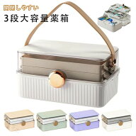救急箱 薬箱 大容量 3段収納 仕切り板 北欧風 シンプル おしゃれ クリア 持ち手付き 家庭用 防災 応急処…