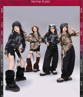 k-pop 衣装 k-pop 韓国 衣装 アイドル 衣装 ダメージ トップス へそ出し セットアップ ヒップホップ Jazz…